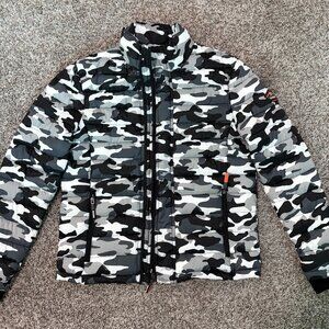 Superdry Fuji Snow Camo Men's Double Zip Jacket (XL)